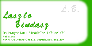 laszlo bindasz business card